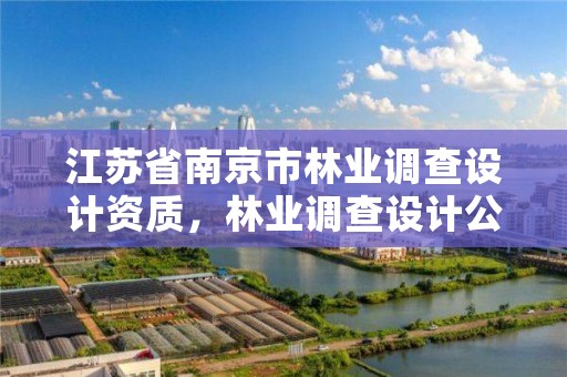 江苏省南京市林业调查设计资质，林业调查设计公司介绍