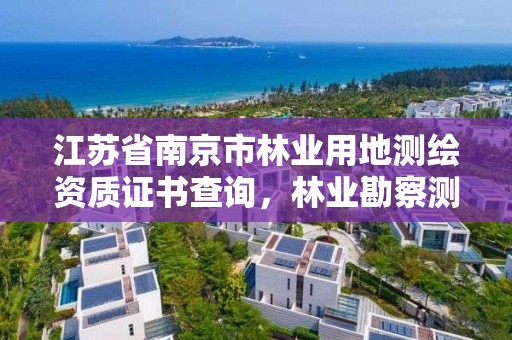 江苏省南京市林业用地测绘资质证书查询，林业勘察测绘资质