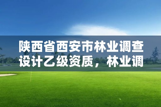 陕西省西安市林业调查设计乙级资质，林业调查规划设计甲级资质