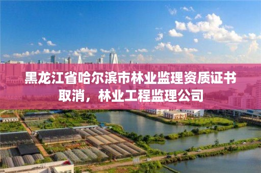 黑龙江省哈尔滨市林业监理资质证书取消，林业工程监理公司