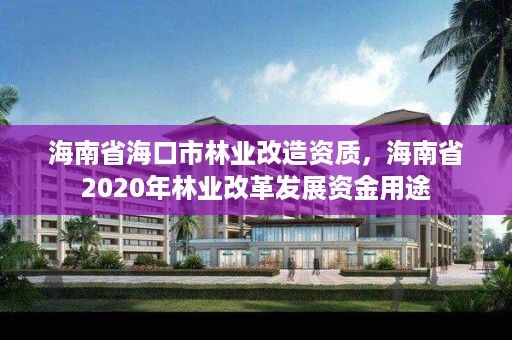 海南省海口市林业改造资质，海南省2020年林业改革发展资金用途