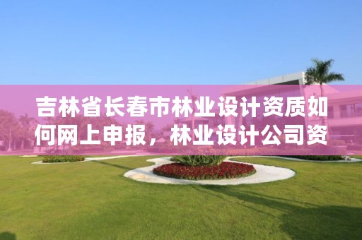 吉林省长春市林业设计资质如何网上申报，林业设计公司资质怎么办