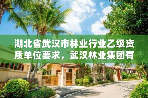 湖北省武汉市林业行业乙级资质单位要求，武汉林业集团有限公司招聘