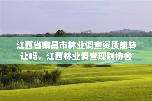 江西省南昌市林业调查资质能转让吗，江西林业调查现划协会