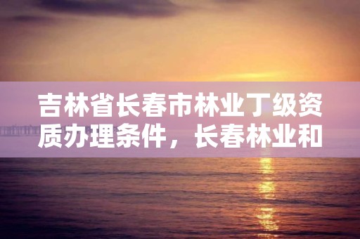 吉林省长春市林业丁级资质办理条件，长春林业和园林局待遇