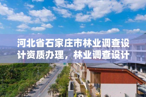 河北省石家庄市林业调查设计资质办理，林业调查设计资质放开