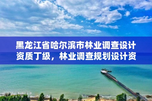 黑龙江省哈尔滨市林业调查设计资质丁级，林业调查规划设计资质丙级业务范围