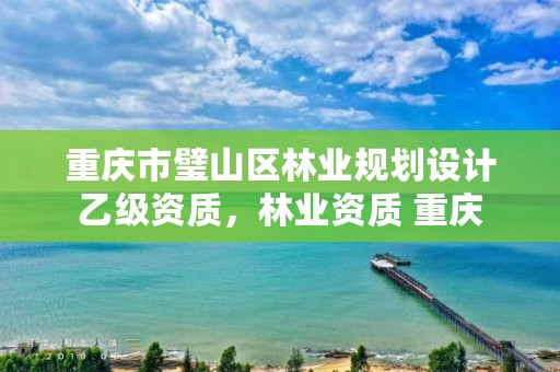 重庆市璧山区林业规划设计乙级资质，林业资质 重庆