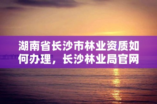 湖南省长沙市林业资质如何办理，长沙林业局官网