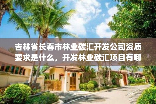 吉林省长春市林业碳汇开发公司资质要求是什么，开发林业碳汇项目有哪些具体要求