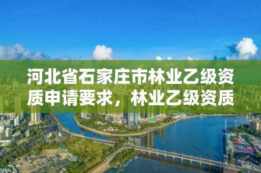 河北省石家庄市林业乙级资质申请要求，林业乙级资质办理条件