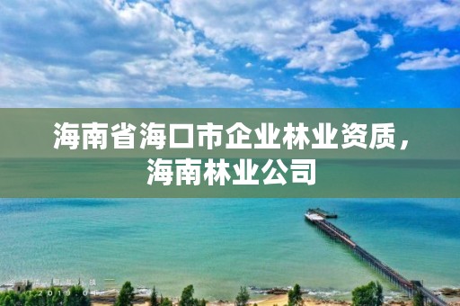 海南省海口市企业林业资质，海南林业公司