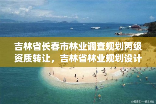 吉林省长春市林业调查规划丙级资质转让，吉林省林业规划设计院