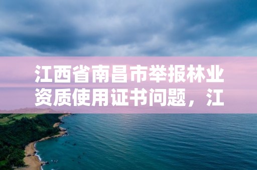 江西省南昌市举报林业资质使用证书问题，江西省林业局举报电话号码