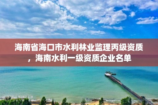 海南省海口市水利林业监理丙级资质，海南水利一级资质企业名单