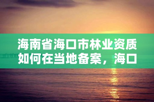 海南省海口市林业资质如何在当地备案，海口林业局地址