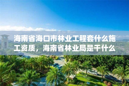 海南省海口市林业工程套什么施工资质，海南省林业局是干什么的