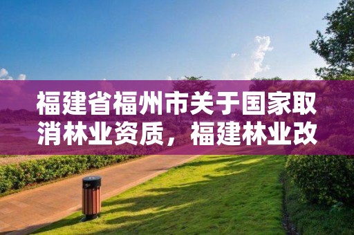 福建省福州市关于国家取消林业资质，福建林业改革方案