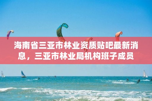 海南省三亚市林业资质贴吧最新消息，三亚市林业局机构班子成员