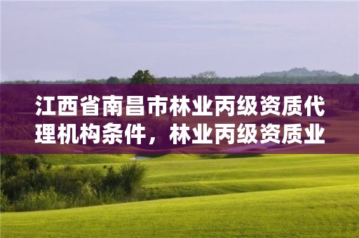 江西省南昌市林业丙级资质代理机构条件，林业丙级资质业务范围