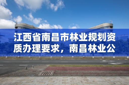 江西省南昌市林业规划资质办理要求，南昌林业公司