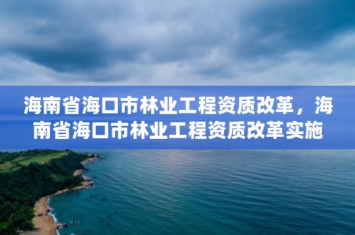 海南省海口市林业工程资质改革，海南省海口市林业工程资质改革实施方案