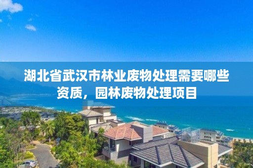 湖北省武汉市林业废物处理需要哪些资质，园林废物处理项目