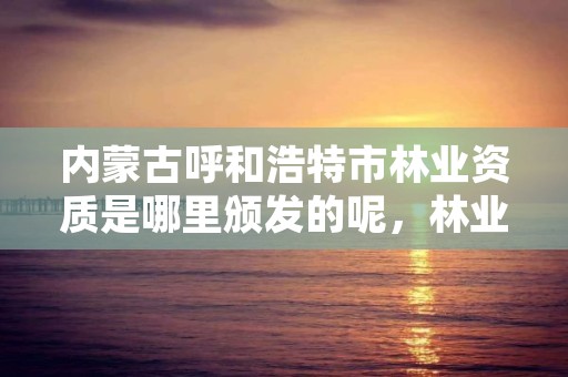 内蒙古呼和浩特市林业资质是哪里颁发的呢，林业资质证书怎么办理?