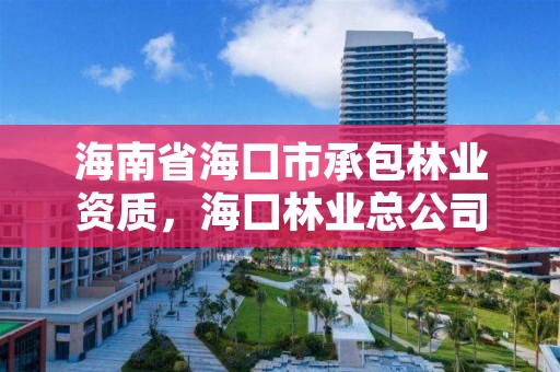 海南省海口市承包林业资质，海口林业总公司