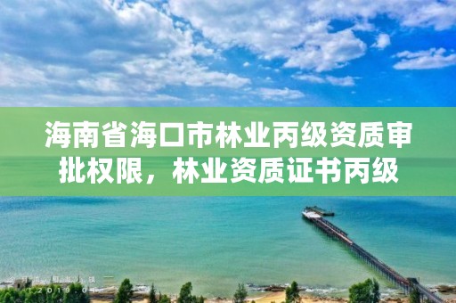 海南省海口市林业丙级资质审批权限，林业资质证书丙级