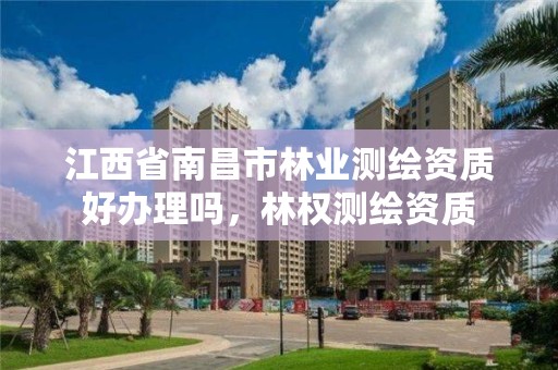 江西省南昌市林业测绘资质好办理吗，林权测绘资质