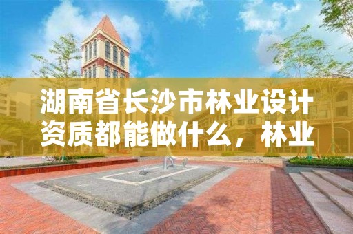 湖南省长沙市林业设计资质都能做什么，林业设计资质如何申请