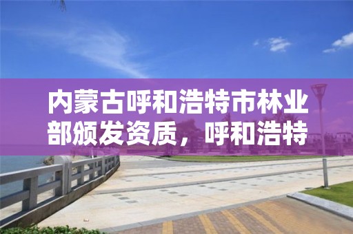 内蒙古呼和浩特市林业部颁发资质，呼和浩特市林业局长是谁了