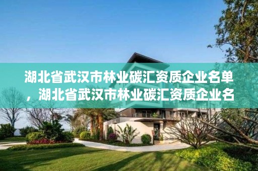 湖北省武汉市林业碳汇资质企业名单，湖北省武汉市林业碳汇资质企业名单公示