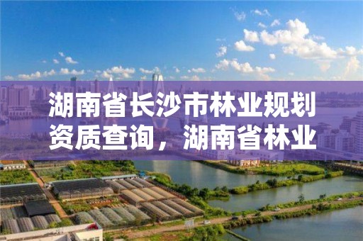 湖南省长沙市林业规划资质查询，湖南省林业规划勘察设计总院