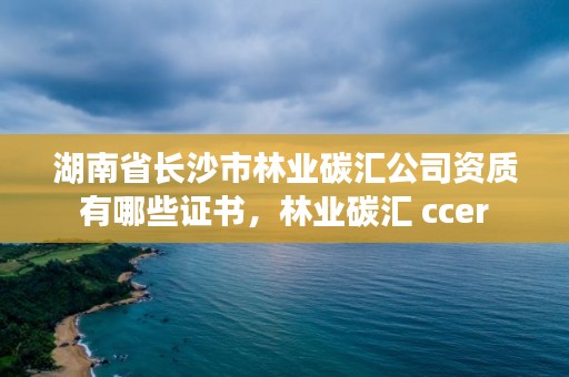 湖南省长沙市林业碳汇公司资质有哪些证书，林业碳汇 ccer