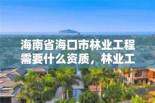 海南省海口市林业工程需要什么资质，林业工程资质在哪办