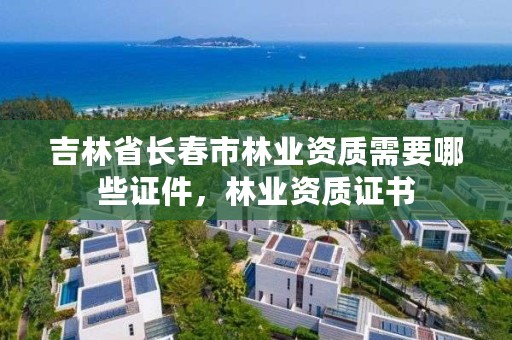 吉林省长春市林业资质需要哪些证件，林业资质证书