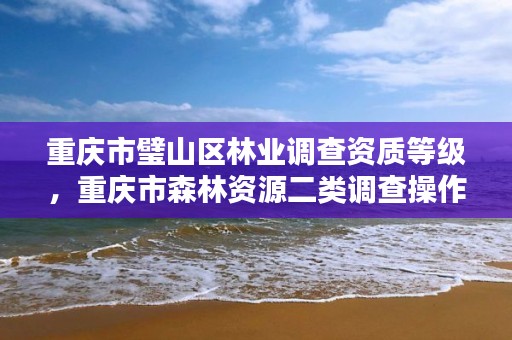 重庆市璧山区林业调查资质等级，重庆市森林资源二类调查操作细则