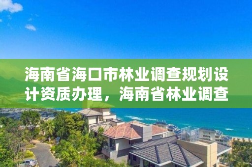 海南省海口市林业调查规划设计资质办理，海南省林业调查规划院