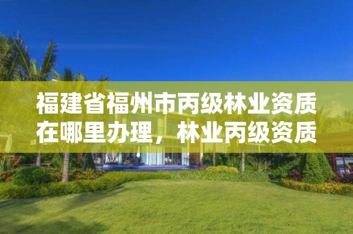 福建省福州市丙级林业资质在哪里办理，林业丙级资质办理条件