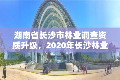 湖南省长沙市林业调查资质升级，2020年长沙林业局招聘公告