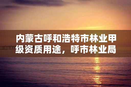 内蒙古呼和浩特市林业甲级资质用途，呼市林业局招标信息