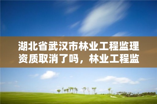 湖北省武汉市林业工程监理资质取消了吗，林业工程监理公司