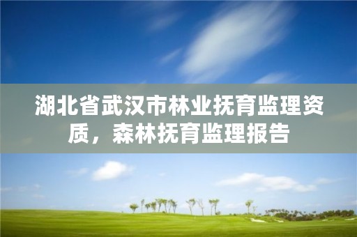 湖北省武汉市林业抚育监理资质，森林抚育监理报告