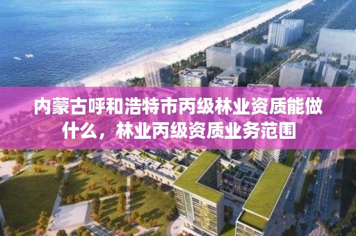 内蒙古呼和浩特市丙级林业资质能做什么，林业丙级资质业务范围