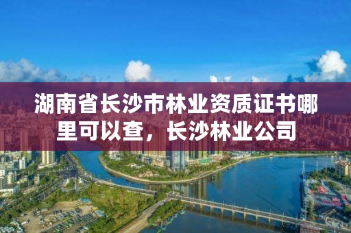 湖南省长沙市林业资质证书哪里可以查，长沙林业公司