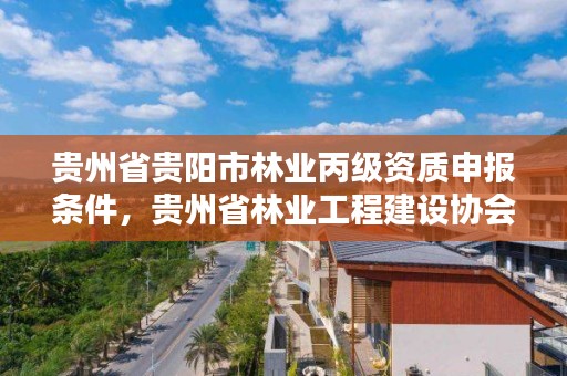 贵州省贵阳市林业丙级资质申报条件，贵州省林业工程建设协会官网