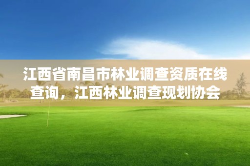 江西省南昌市林业调查资质在线查询，江西林业调查现划协会