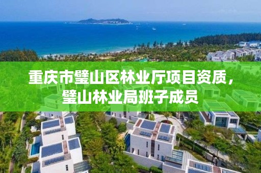 重庆市璧山区林业厅项目资质，璧山林业局班子成员